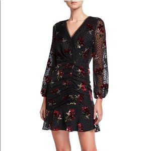 🎉HP🎉Julietta Bouquet Toss Velvet-Detail Dress